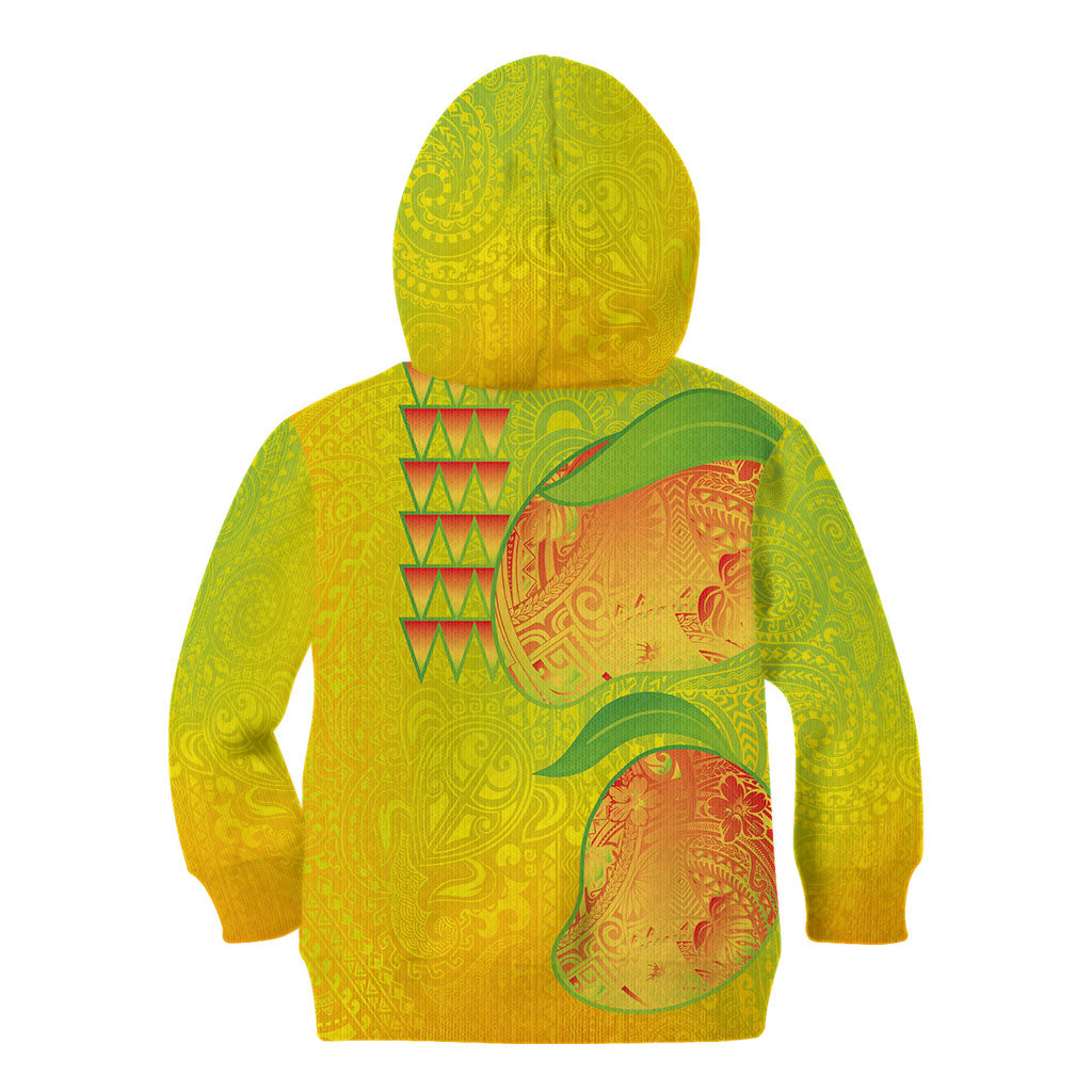 Hawaiian Mango Kid Hoodie Polynesian Art Pattern and Kakau Tattoo LT03 - Polynesian Pride