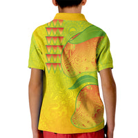 Hawaiian Mango Kid Polo Shirt Polynesian Art Pattern and Kakau Tattoo LT03 - Polynesian Pride