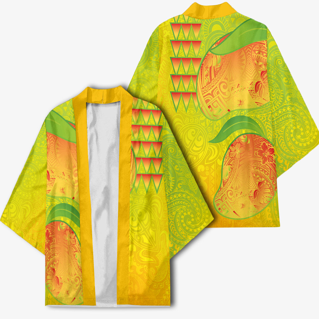 Hawaiian Mango Kimono Polynesian Art Pattern and Kakau Tattoo LT03 - Polynesian Pride