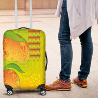 Hawaiian Mango Luggage Cover Polynesian Art Pattern and Kakau Tattoo LT03 Yellow - Polynesian Pride