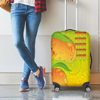Hawaiian Mango Luggage Cover Polynesian Art Pattern and Kakau Tattoo LT03 - Polynesian Pride