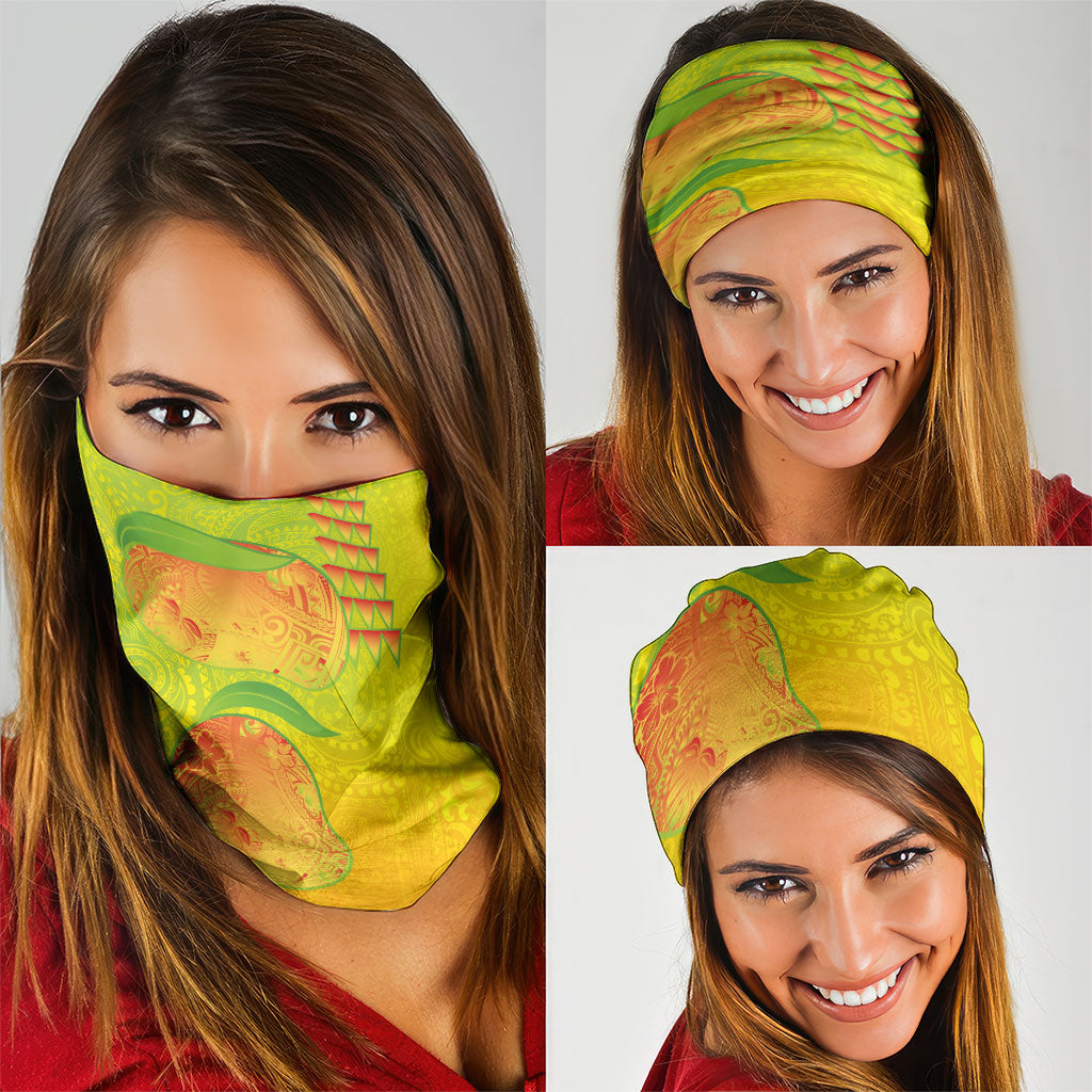 Hawaiian Mango Neck Gaiter Polynesian Art Pattern and Kakau Tattoo LT03 - Polynesian Pride
