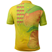 Hawaiian Mango Polo Shirt Polynesian Art Pattern and Kakau Tattoo LT03 - Polynesian Pride