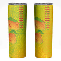 Hawaiian Mango Skinny Tumbler Polynesian Art Pattern and Kakau Tattoo LT03 Yellow - Polynesian Pride