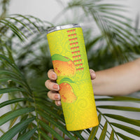 Hawaiian Mango Skinny Tumbler Polynesian Art Pattern and Kakau Tattoo LT03 - Polynesian Pride