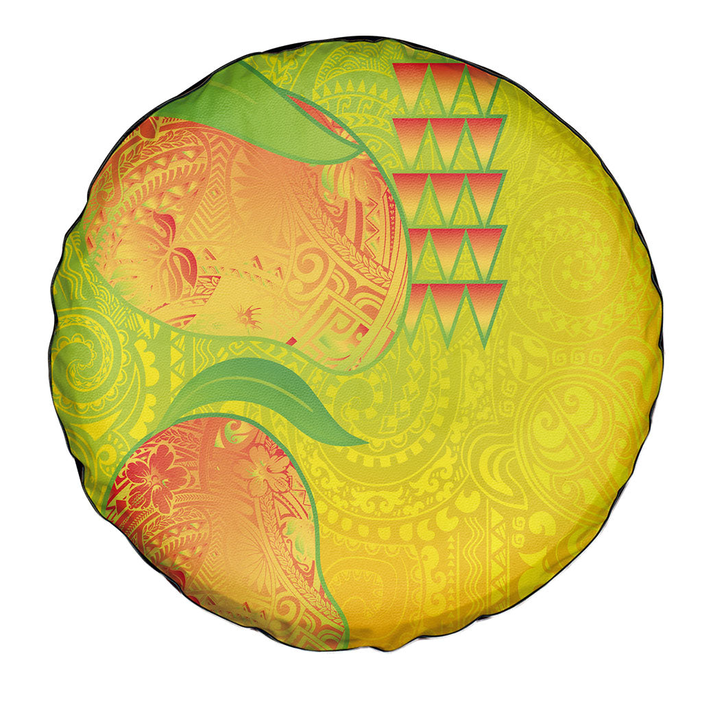 Hawaiian Mango Spare Tire Cover Polynesian Art Pattern and Kakau Tattoo LT03 - Polynesian Pride
