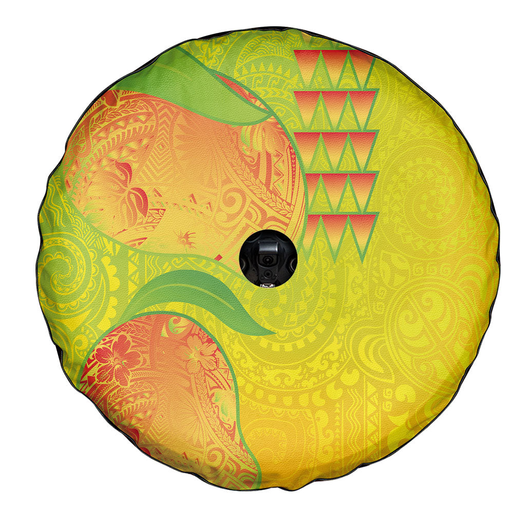Hawaiian Mango Spare Tire Cover Polynesian Art Pattern and Kakau Tattoo LT03 - Polynesian Pride