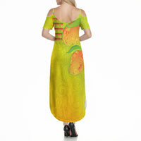 Hawaiian Mango Summer Maxi Dress Polynesian Art Pattern and Kakau Tattoo LT03 - Polynesian Pride