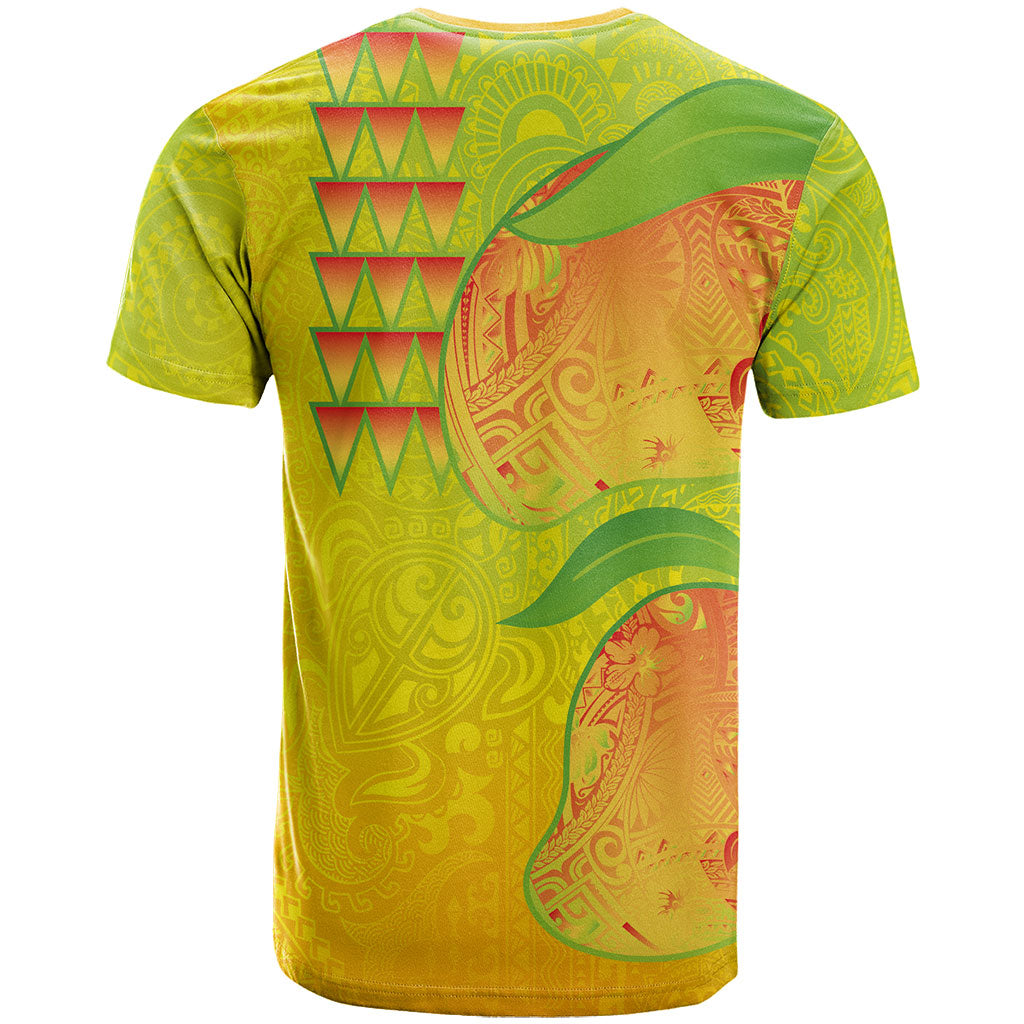 Hawaiian Mango T Shirt Polynesian Art Pattern and Kakau Tattoo LT03 - Polynesian Pride