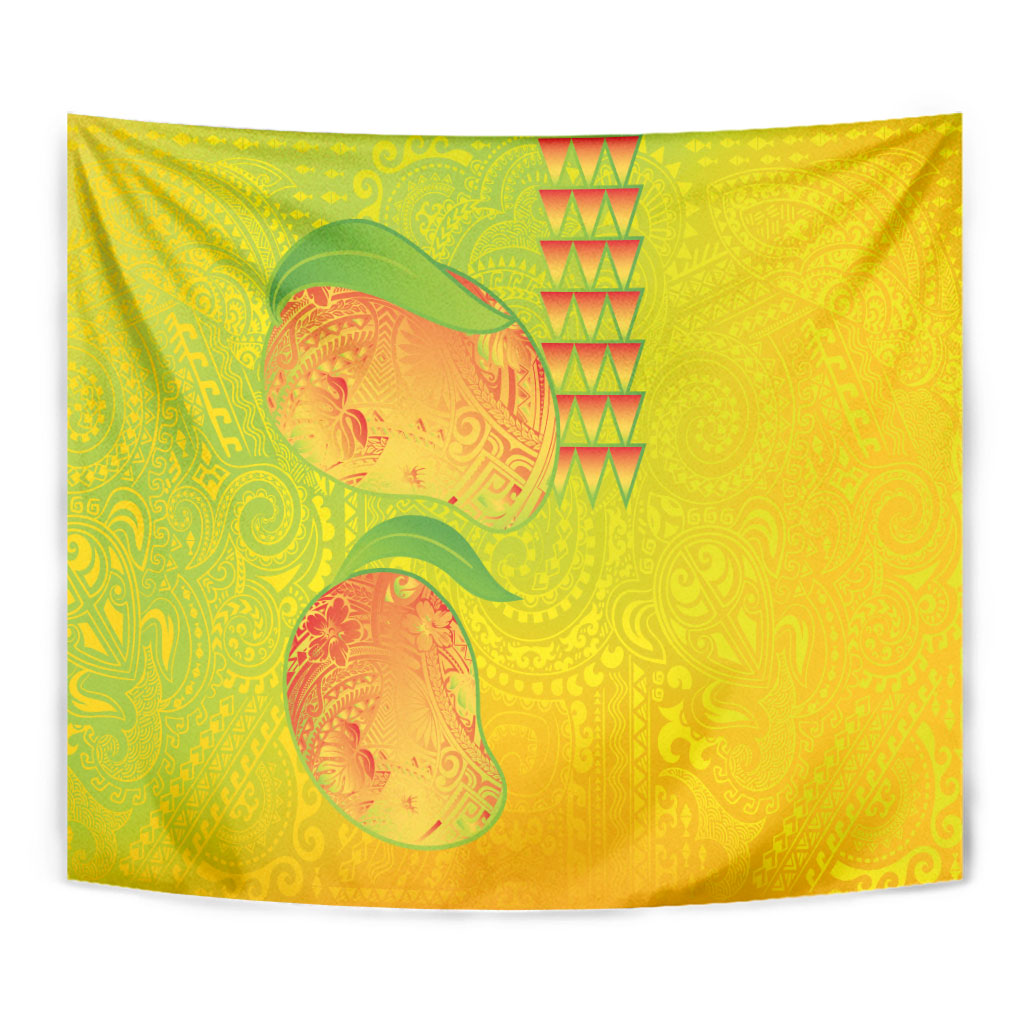 Hawaiian Mango Tapestry Polynesian Art Pattern and Kakau Tattoo LT03 - Polynesian Pride