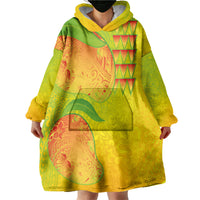 Hawaiian Mango Wearable Blanket Hoodie Polynesian Art Pattern and Kakau Tattoo LT03 - Polynesian Pride