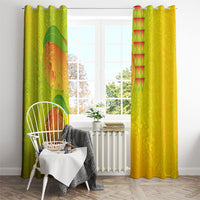 Hawaiian Mango Window Curtain Polynesian Art Pattern and Kakau Tattoo LT03 - Polynesian Pride