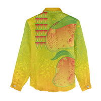 Hawaiian Mango Women Casual Shirt Polynesian Art Pattern and Kakau Tattoo LT03 - Polynesian Pride