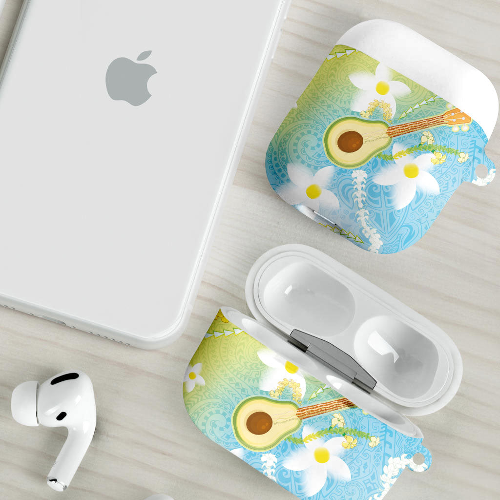 Hawaiian Ukulele Avocado AirPods Case Leis and Polynesian Pattern LT03 - Polynesian Pride