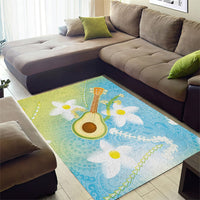 Hawaiian Ukulele Avocado Area Rug Leis and Polynesian Pattern LT03 - Polynesian Pride