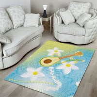 Hawaiian Ukulele Avocado Area Rug Leis and Polynesian Pattern LT03 - Polynesian Pride
