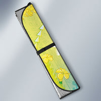 Hawaiian Ukulele Avocado Auto Sun Shade Leis and Polynesian Pattern LT03 - Polynesian Pride
