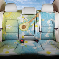 Hawaiian Ukulele Avocado Back Car Seat Cover Leis and Polynesian Pattern LT03 One Size White - Polynesian Pride