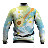 Hawaiian Ukulele Avocado Baseball Jacket Leis and Polynesian Pattern LT03 - Polynesian Pride
