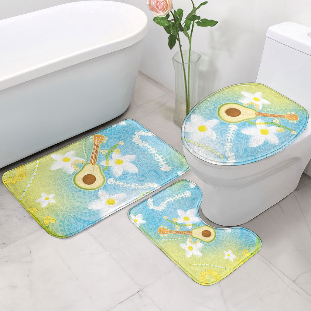Hawaiian Ukulele Avocado Bathroom Set Leis and Polynesian Pattern LT03 - Polynesian Pride
