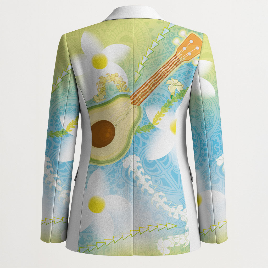 Hawaiian Ukulele Avocado Blazer Leis and Polynesian Pattern LT03 - Polynesian Pride