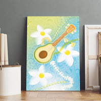 Hawaiian Ukulele Avocado Canvas Wall Art Leis and Polynesian Pattern LT03 - Polynesian Pride