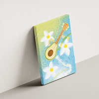 Hawaiian Ukulele Avocado Canvas Wall Art Leis and Polynesian Pattern LT03 - Polynesian Pride
