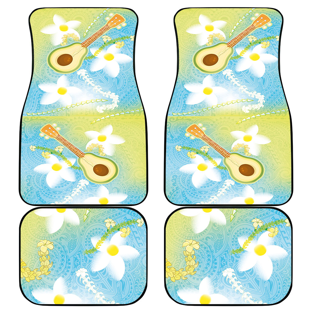 Hawaiian Ukulele Avocado Car Mats Leis and Polynesian Pattern LT03 - Polynesian Pride