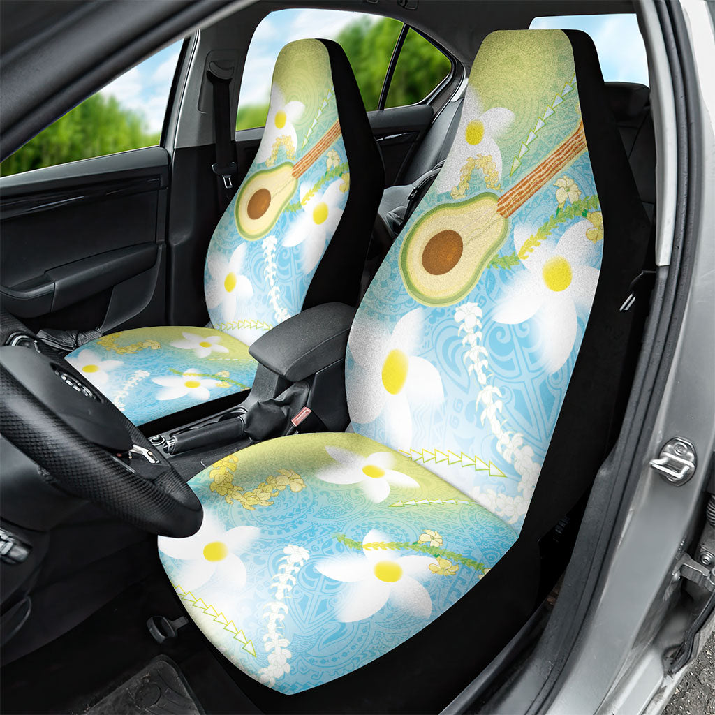 Hawaiian Ukulele Avocado Car Seat Cover Leis and Polynesian Pattern LT03 - Polynesian Pride