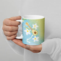 Hawaiian Ukulele Avocado Ceramic Mug Leis and Polynesian Pattern LT03 - Polynesian Pride