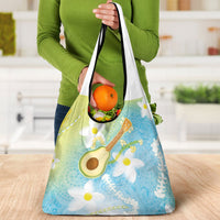 Hawaiian Ukulele Avocado Grocery Bag Leis and Polynesian Pattern LT03 - Polynesian Pride