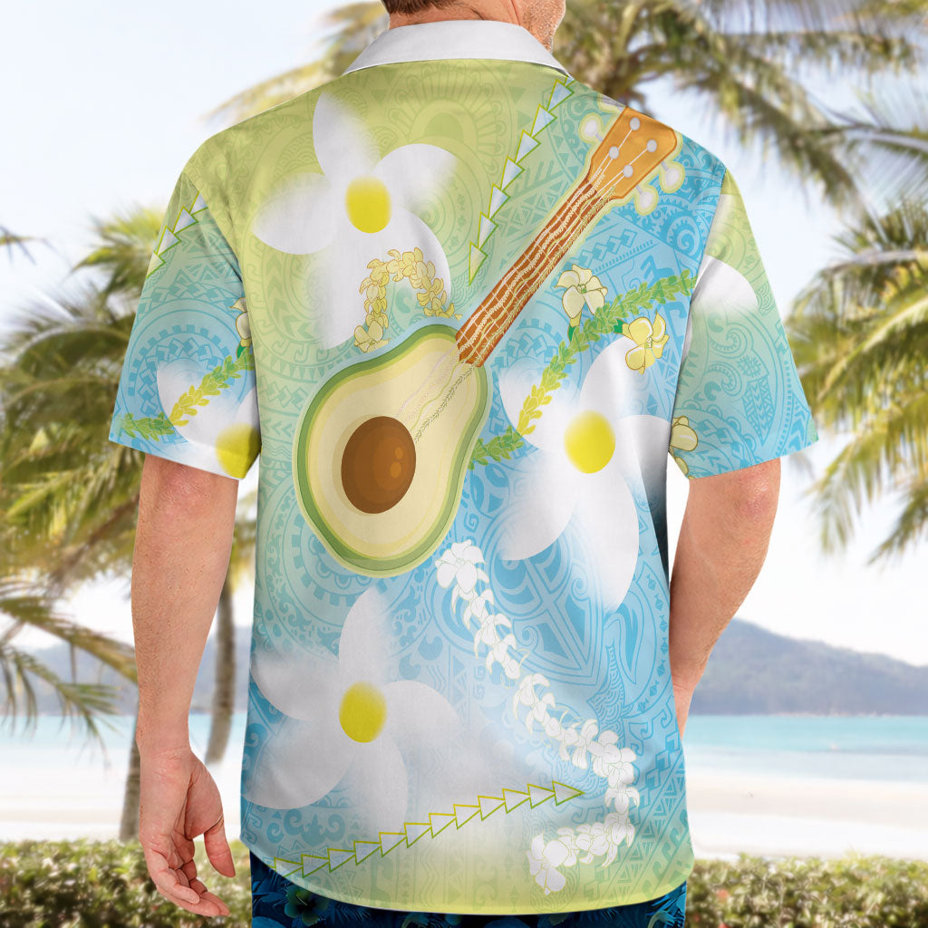 Hawaiian Ukulele Avocado Hawaiian Shirt Leis and Polynesian Pattern LT03 - Polynesian Pride