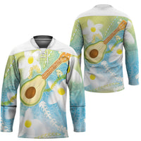 Hawaiian Ukulele Avocado Hockey Jersey Leis and Polynesian Pattern LT03 - Polynesian Pride