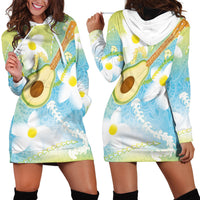 Hawaiian Ukulele Avocado Hoodie Dress Leis and Polynesian Pattern LT03 - Polynesian Pride
