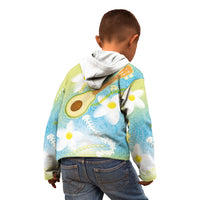 Hawaiian Ukulele Avocado Kid Hoodie Leis and Polynesian Pattern LT03 - Polynesian Pride