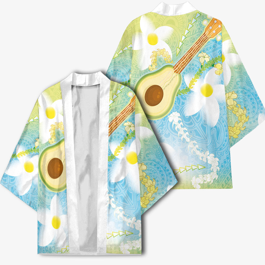 Hawaiian Ukulele Avocado Kimono Leis and Polynesian Pattern LT03 - Polynesian Pride