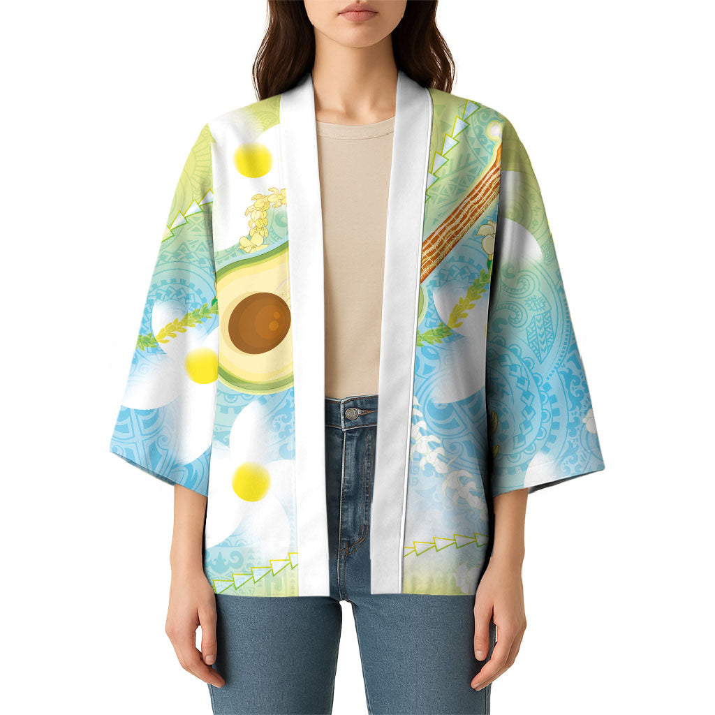 Hawaiian Ukulele Avocado Kimono Leis and Polynesian Pattern LT03 - Polynesian Pride