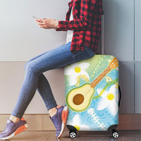 Hawaiian Ukulele Avocado Luggage Cover Leis and Polynesian Pattern LT03 - Polynesian Pride