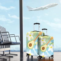 Hawaiian Ukulele Avocado Luggage Cover Leis and Polynesian Pattern LT03 - Polynesian Pride