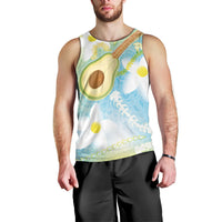Hawaiian Ukulele Avocado Men Tank Top Leis and Polynesian Pattern LT03 - Polynesian Pride
