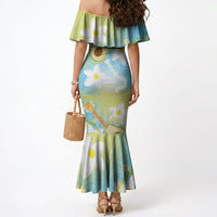 Hawaiian Ukulele Avocado Mermaid Dress Leis and Polynesian Pattern LT03 - Polynesian Pride