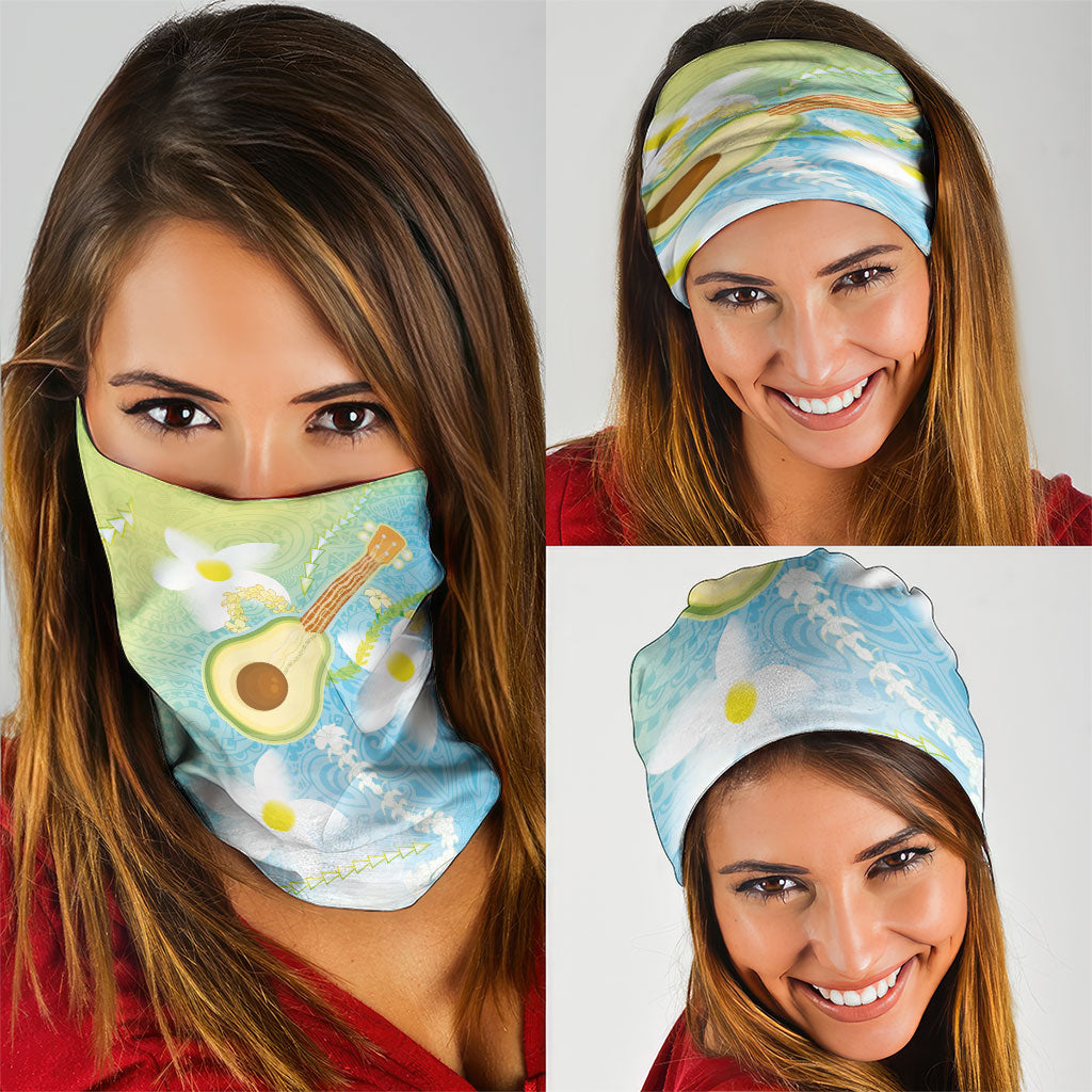 Hawaiian Ukulele Avocado Neck Gaiter Leis and Polynesian Pattern LT03 - Polynesian Pride