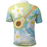 Hawaiian Ukulele Avocado Polo Shirt Leis and Polynesian Pattern LT03 - Polynesian Pride