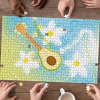 Hawaiian Ukulele Avocado Puzzle Leis and Polynesian Pattern LT03 - Polynesian Pride