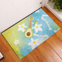 Hawaiian Ukulele Avocado Rubber Doormat Leis and Polynesian Pattern LT03 - Polynesian Pride