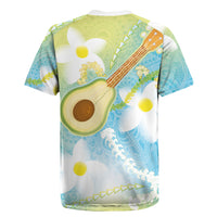 Hawaiian Ukulele Avocado Rugby Jersey Leis and Polynesian Pattern LT03 - Polynesian Pride