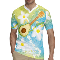 Hawaiian Ukulele Avocado Rugby Jersey Leis and Polynesian Pattern LT03 - Polynesian Pride