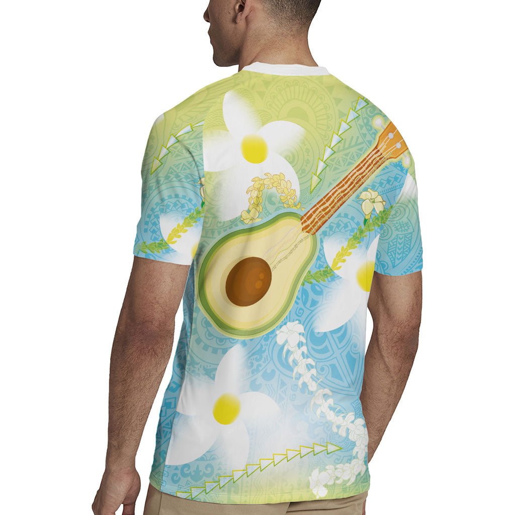 Hawaiian Ukulele Avocado Rugby Jersey Leis and Polynesian Pattern LT03 - Polynesian Pride