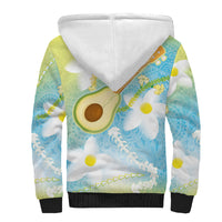 Hawaiian Ukulele Avocado Sherpa Hoodie Leis and Polynesian Pattern LT03 - Polynesian Pride