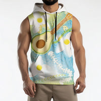 Hawaiian Ukulele Avocado Sleeveless Hoodie Leis and Polynesian Pattern LT03 - Polynesian Pride